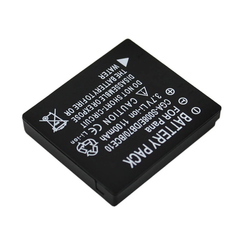 1100mAh для Panasonic CGA-S008E FX33 FX55 FX36 FX520 Камера Батарея BCE10E 3,7V VW-VBJ10E-K DMW-BCE10E RICOH on.