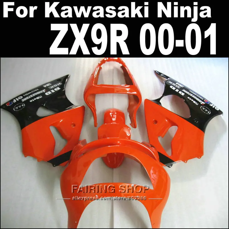Бесплатная доставка EMS для Kawasaki Ninja zx 9r zx9r комплект обтекателей 2000 2001 00 01 (красный