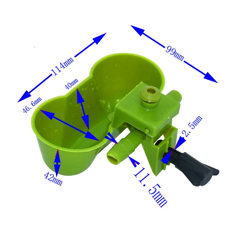 Зеленые миски для воды поилка перепелок сиамские принадлежности подачи птиц 1