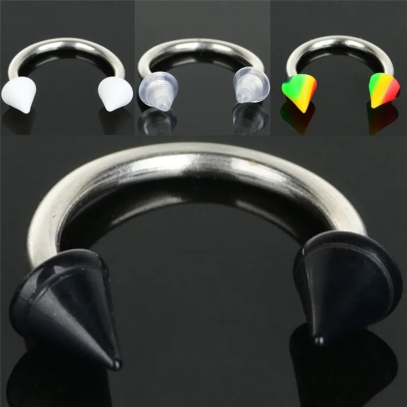 1 шт. акриловые шарики/шипы штанги Подковы Пирсинг носа кольца для бровей ушной