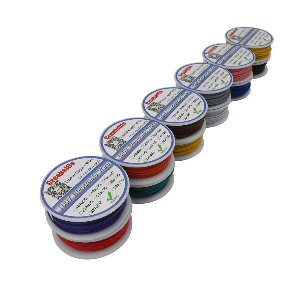 6 м/UL 1007 20AWG 12 цветов Выбор катушки посылка Электрический провод Кабельная линия