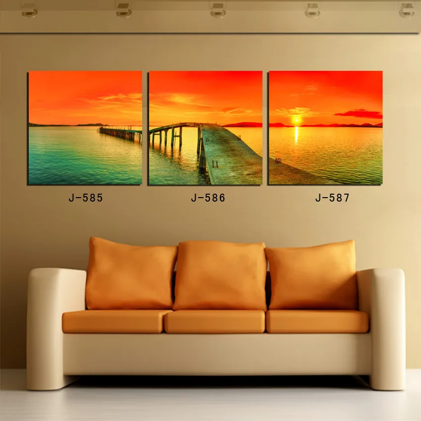 Холст Краски ing Wall Art 3 предмета холст стены Густав Климт картины для Гостиная