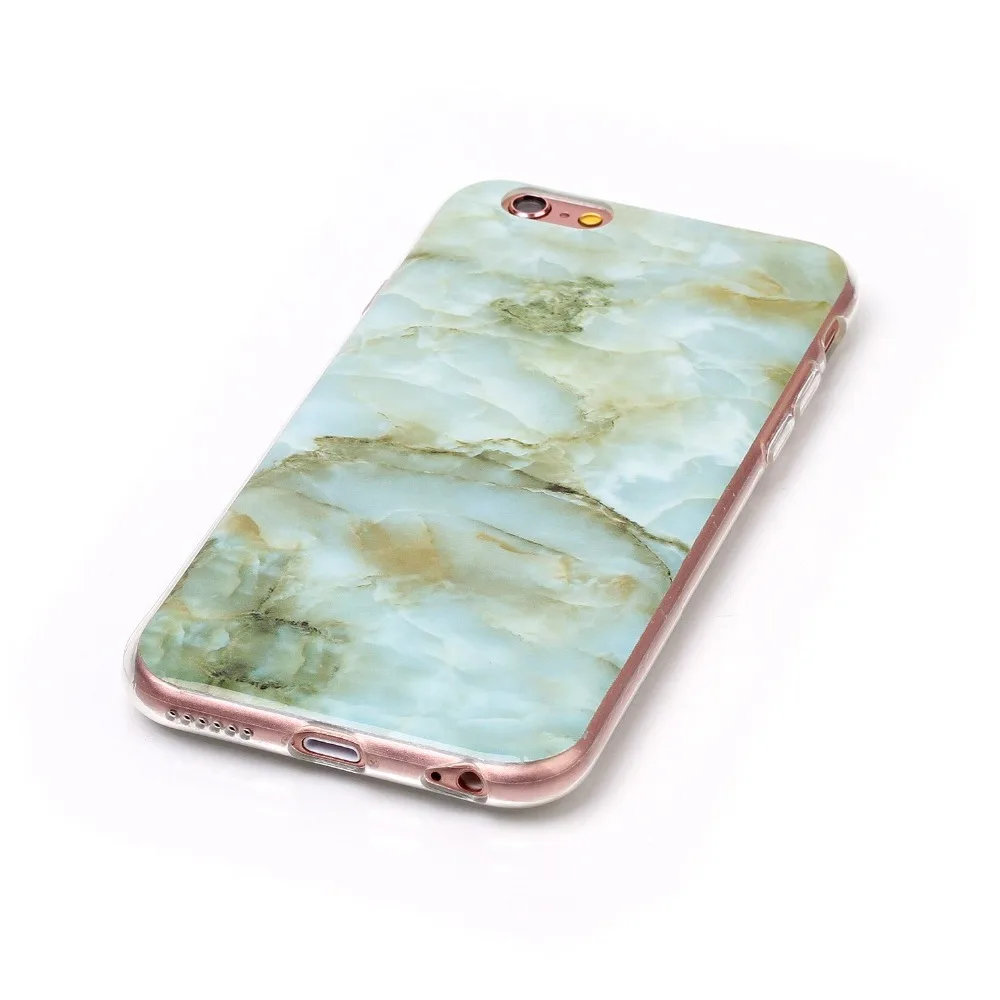 Матовый мраморный чехол из ТПУ для iphone 7 7Plus мягкий с изображением камня 6 6s 6Plus
