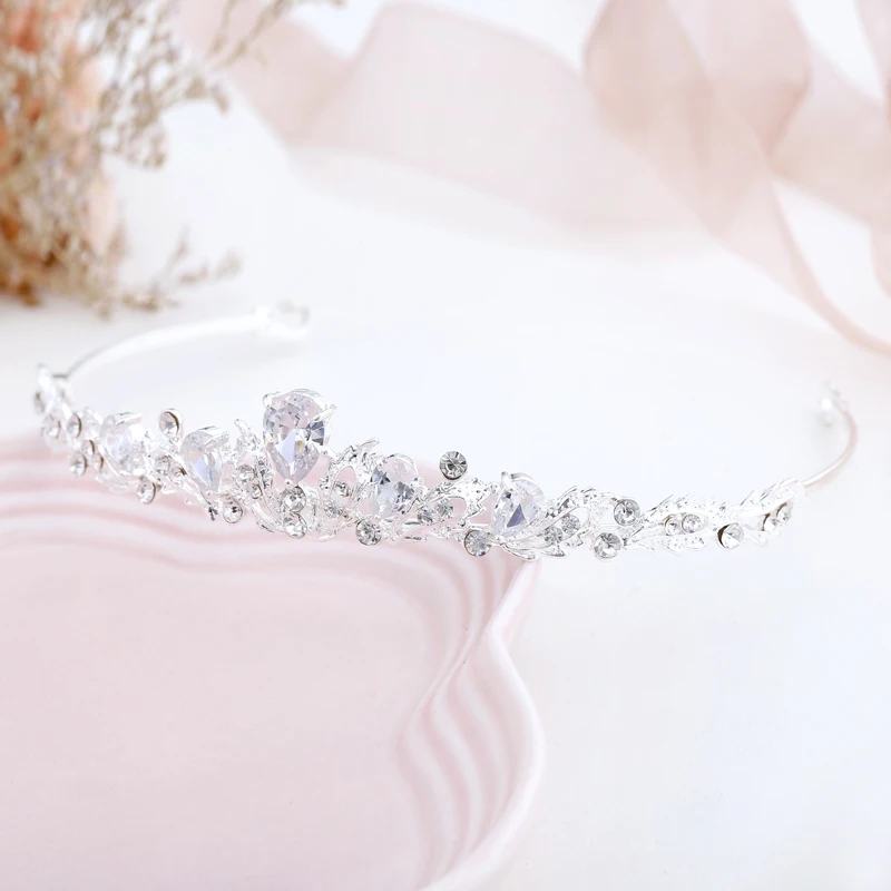 muylinda Classic Bridal Crystal Tiara And Crown Flower Vine Hair Accessories For Women Wedding Headband Tiaras