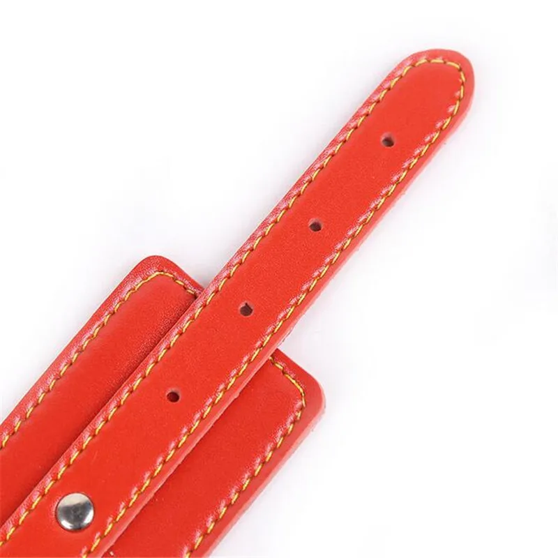 Красные кожаные наручники для взрослых фиксаторы на запястье фетиш ролевые игры