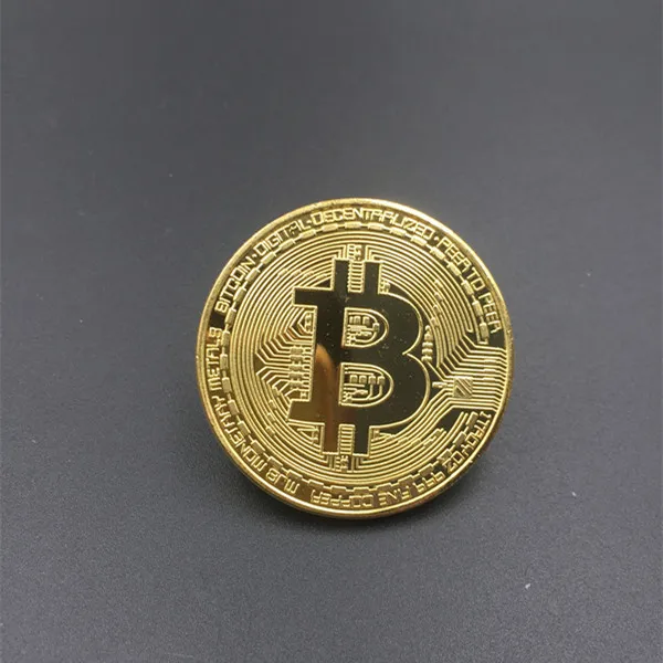 Позолоченная битовая монета Биткоин Коллекционная арт коллекция монет btc