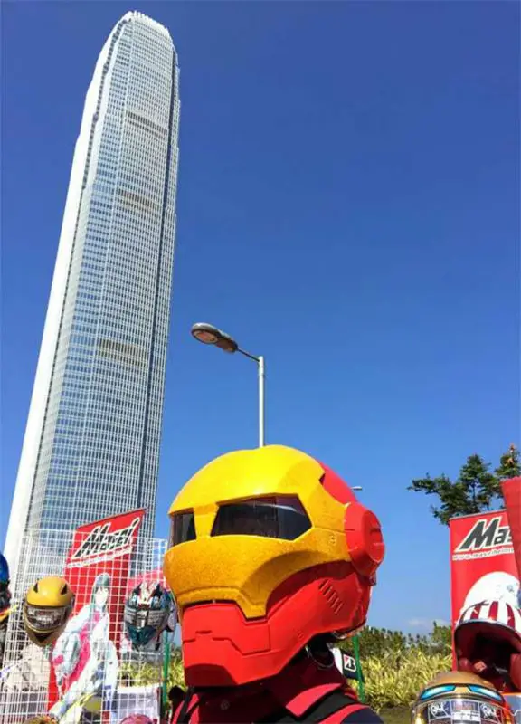 MASEI IRONMAN шлем Железный человек мотоциклетный шлем половина шлем открытый шлем-каска для мотокросса красный 610 M L XL