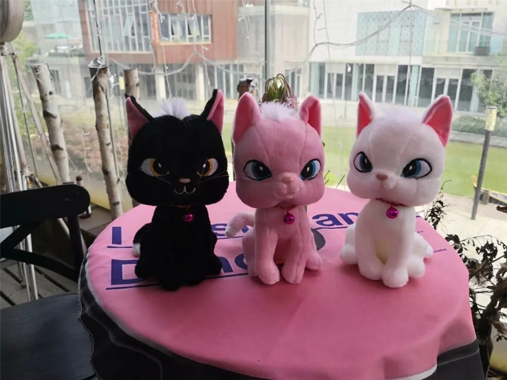 Милая плюшевая Розовая кошка набивной колокольчик мягкая большое лицо для