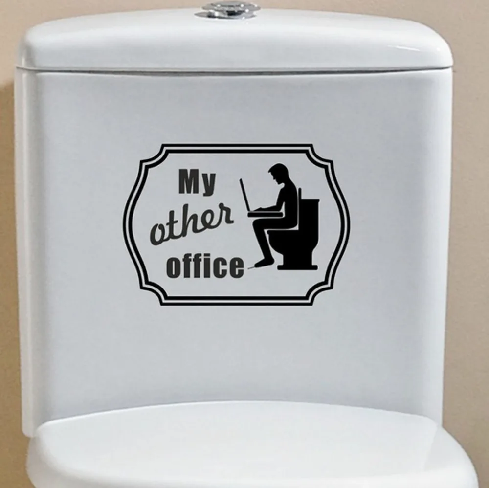 Забавные наклейки на унитаз для ванной комнаты 2 шт./компл. мой другой офис