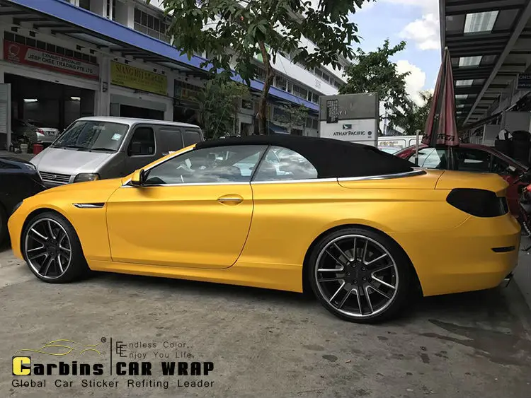 Fervor Yellow Metal Flash Vinyl Wrap Film for Car Full Body Color Change Styling! |
