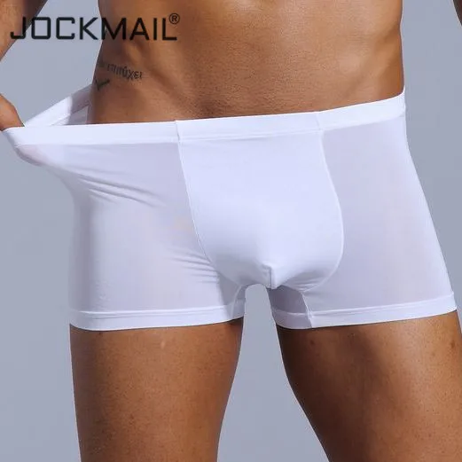 Трусы боксеры JOCKMAIL мужские прозрачные пикантное нижнее белье плавки из вискозы