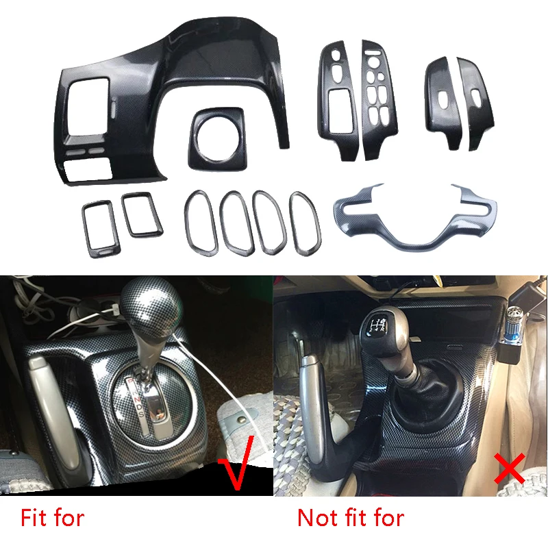 

Комплект внутренних накладок из углеродного волокна для Honda Civic 06-08 AT, 13 шт.