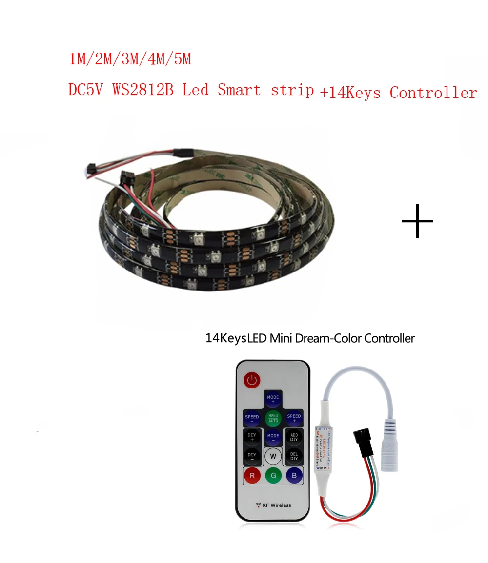 Для детей от 1 года до 5 лет м DC5V WS2812B светодиодный полосы 30 пикселей/светодиодный