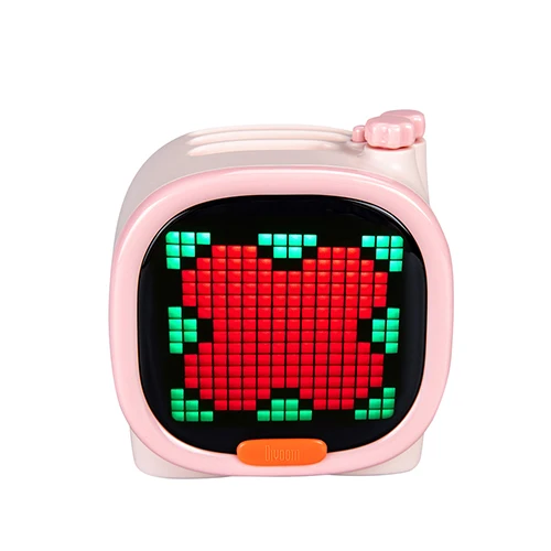 Розовый Divoom Timoo Pixel Art Elephant Bluetooth динамик мини портативный беспроводной динамик светодиодный экран Будильник с приложением для IOS Android - Цвет: Розовый