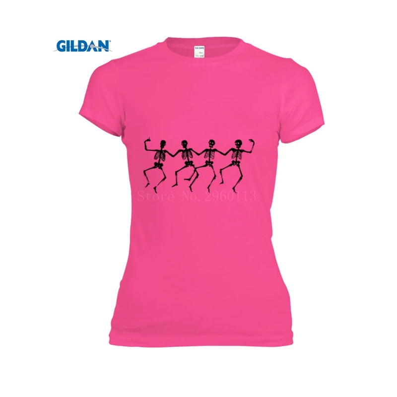 100% cotton O-Neck clothes Skeleton Lovely Ladies t shirt 2017 new fashion top brand female t-shirt women's tops |