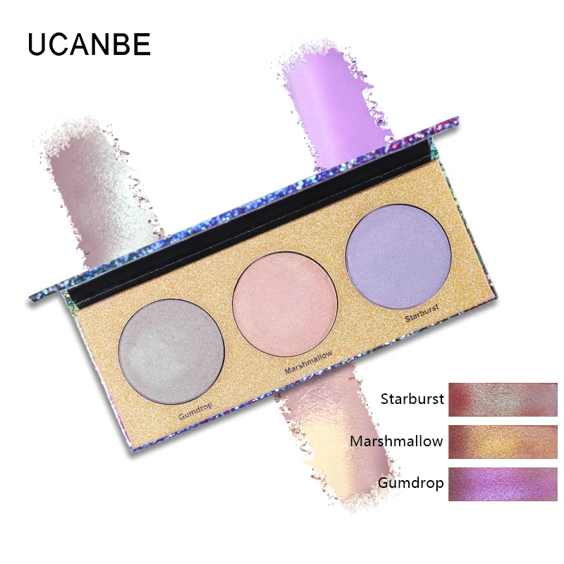 UCANBE Shimmer Eyeshadow 3 цвета металлик палитра теней для век Nude Duo хромированный набор для свечения лица осветитель