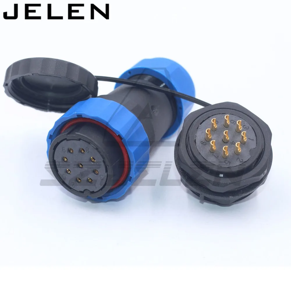 

SD28TP-ZM, гнездовой разъем для провода, водонепроницаемые соединительные провода для припоя, разъем для светодиодной ленты, 9-контактный разъе...