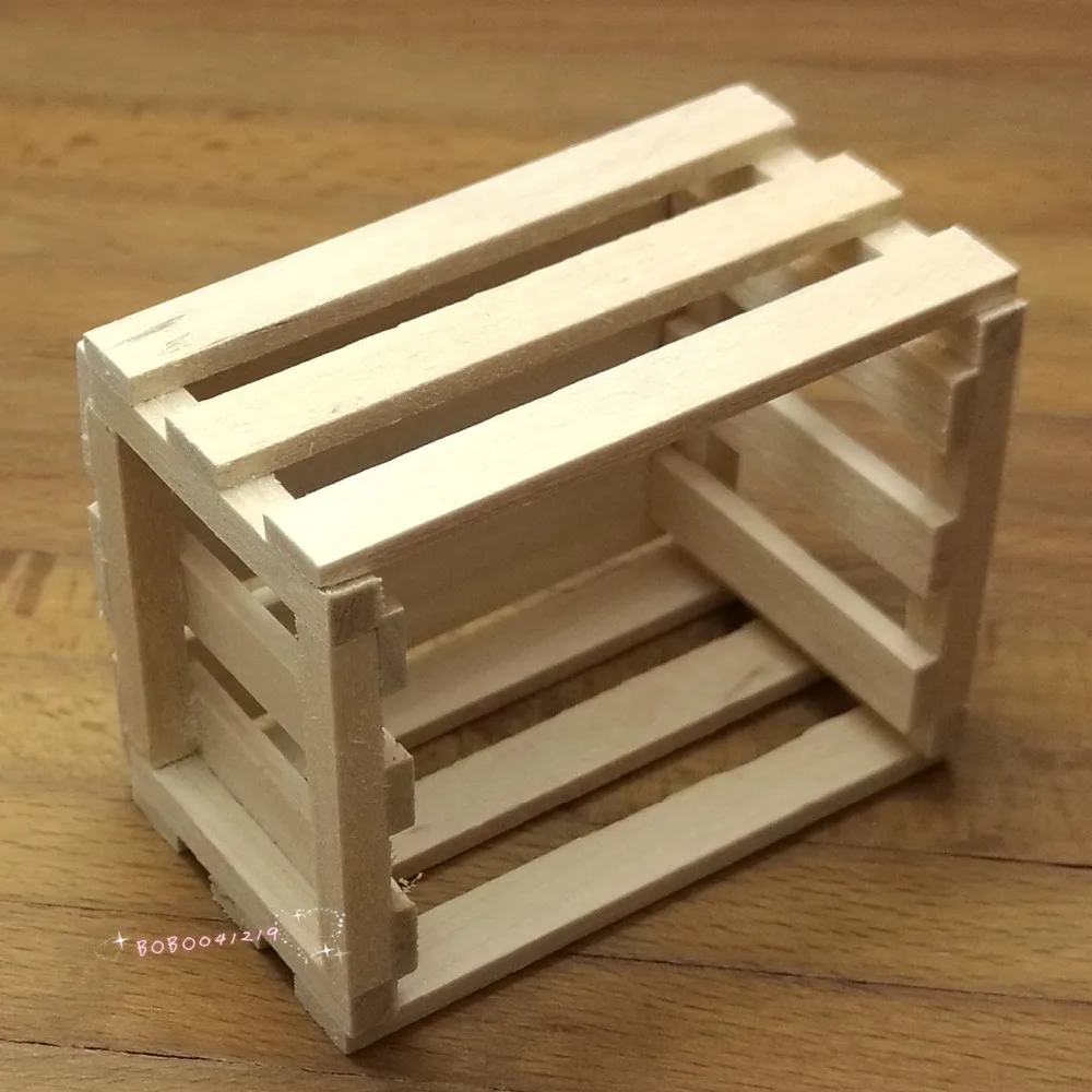 Кукольный домик Миниатюрная игрушка 1:12 Кухня A деревянная корзина коробка Длина 5