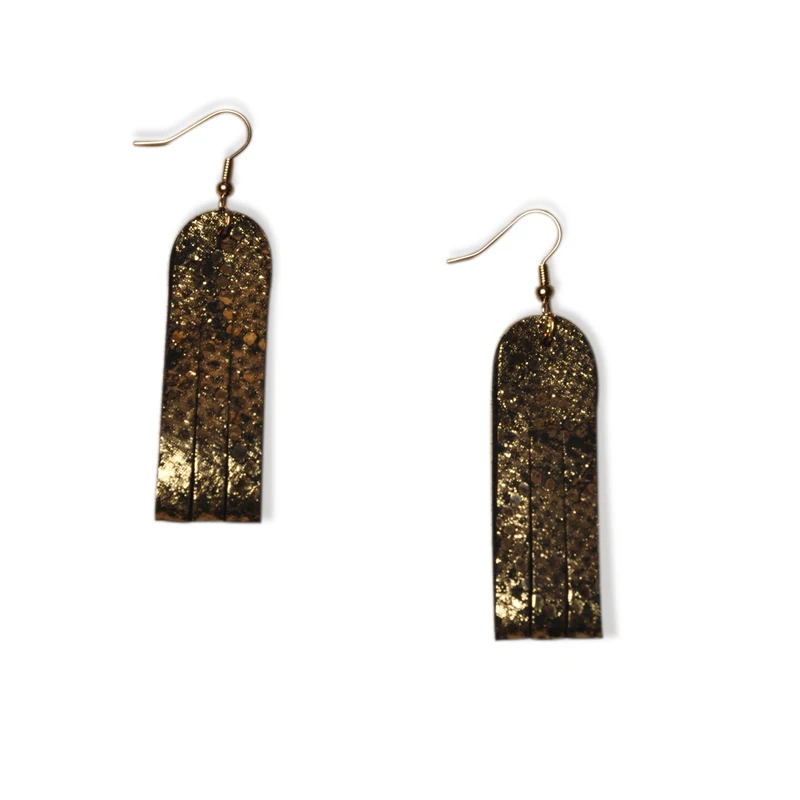 Женские Висячие серьги из натуральной воловьей кожи 3 цвета висячие в виде змеи