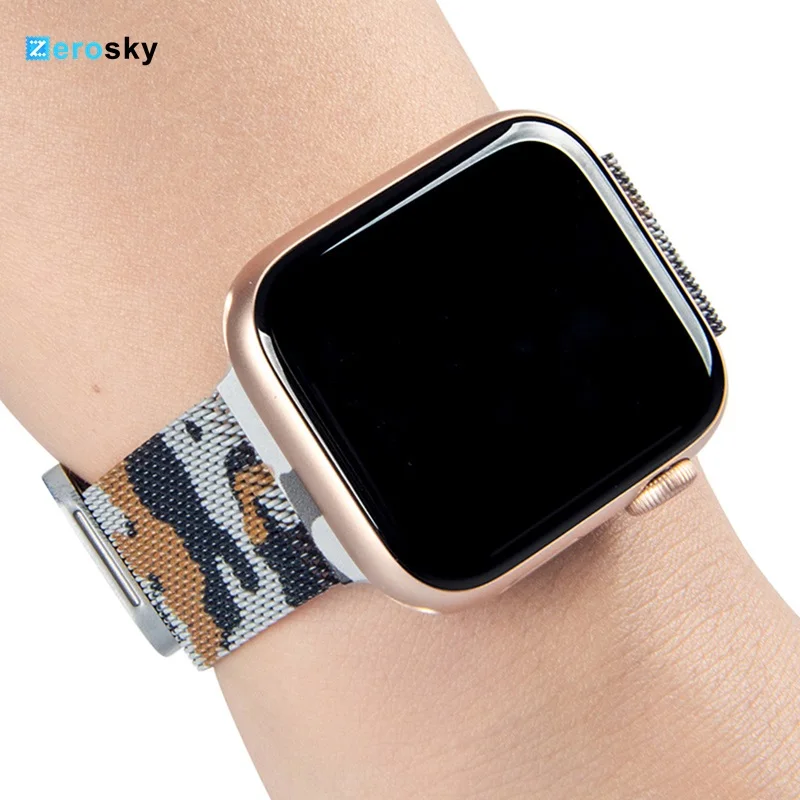 Спортивный Браслет Миланская петля магнитный ремешок для часов Apple Watch 2/3/4