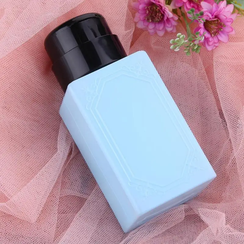 250mlEmptySquareRefillableBottlesLiquidNailPumpDispenserPressNailPolishRemoverCleanerContainerManicureBottle | Красота и здоровье
