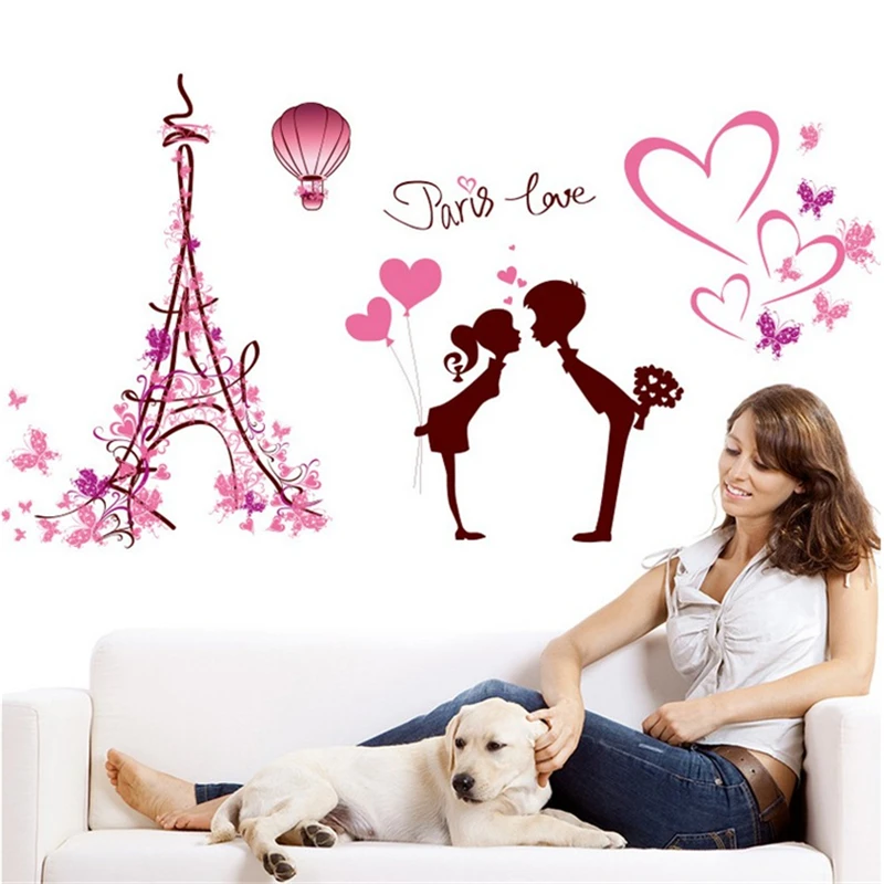 1 шт. виниловые наклейки на стену с изображением Эйфелевой башни|sticker for kids room|vinyl