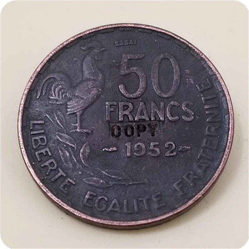 1952 (тест) 1954 1958 Франция 50 фотомонет памятные монеты копия монет