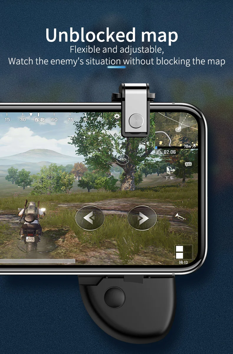 UKKUER PUBG мобильный телефон игровой контроллер клавиатуры триггер Aim Кнопка L1R1 джойстик для шутеров для IPhone Android универсальный