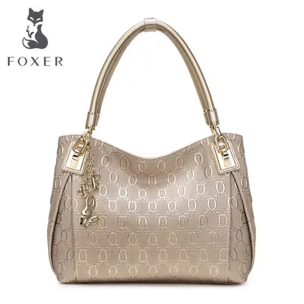 938001F2O FOXER Брендовые женские сумки из коровьей кожи, сумка на плечо для женщин, модные сумки, кошелек с кисточками, подарок для женщин - Цвет: 938001F2O