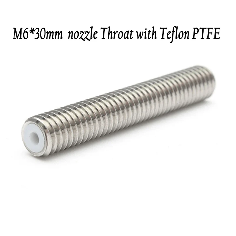 Сопло M6 * 30 мм/40 мм с тефлоновым ПТФЭ для экструдера A8 A6 MK8 1 75 5 шт.|mk8 extruder nozzle throat|3d
