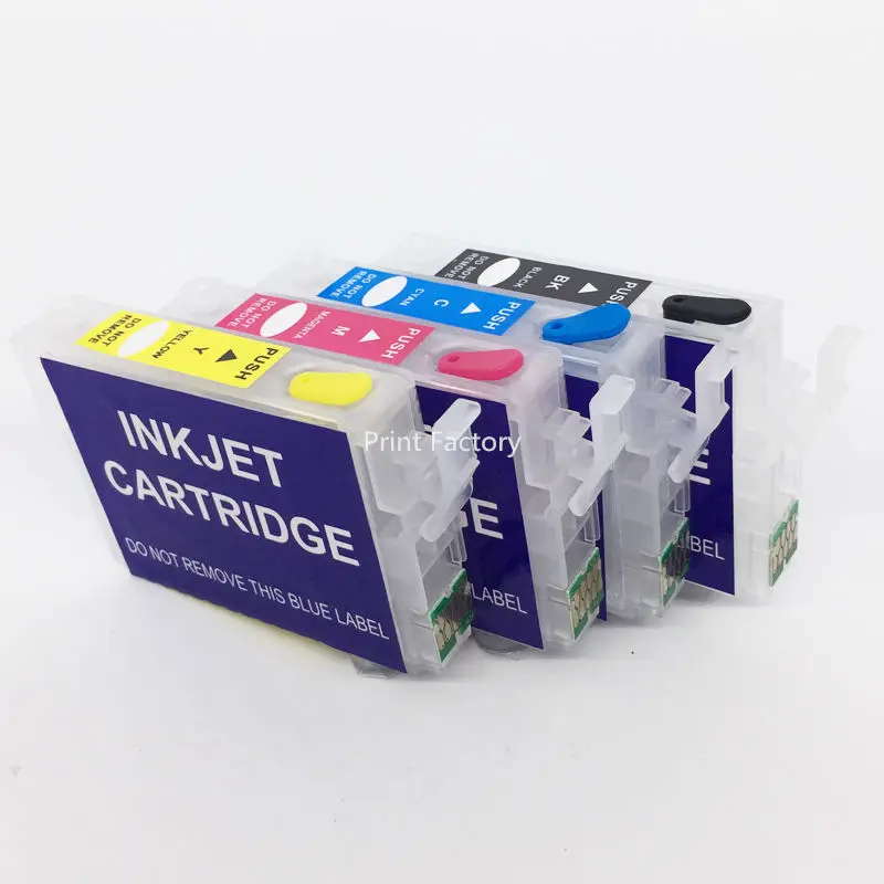 T2001 T2004 заполняемый картридж с чипом для Epson XP 200 300 400 310 410 510 WF 2510|Чернильные