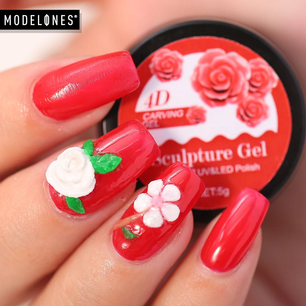 Modelones резной узор светодиодный Гель-лак для ногтей замачиваемый рисунок УФ Набор