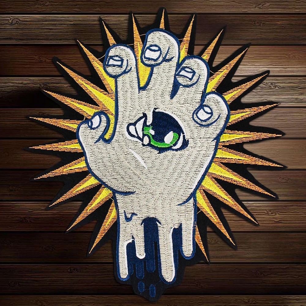 Embroidery Eye Hand Patches for Clothes Fabric Stickers Iron on Applique DIY Bag Apparel Sewing Accessories A223 | Дом и сад