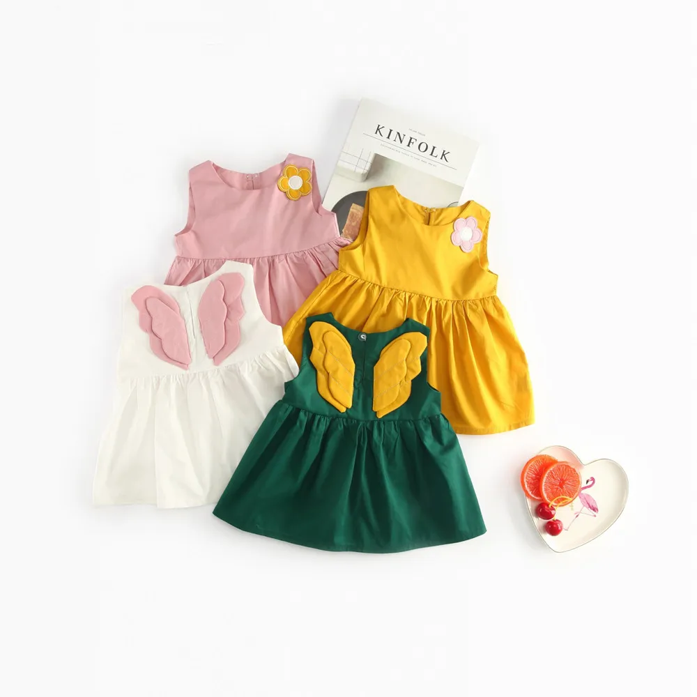 Newborn Baby Girl Dress Summer Toddler Girls Infant Clothes Angel Wing Princess 1st First Birthday 1-4Y | Мать и ребенок