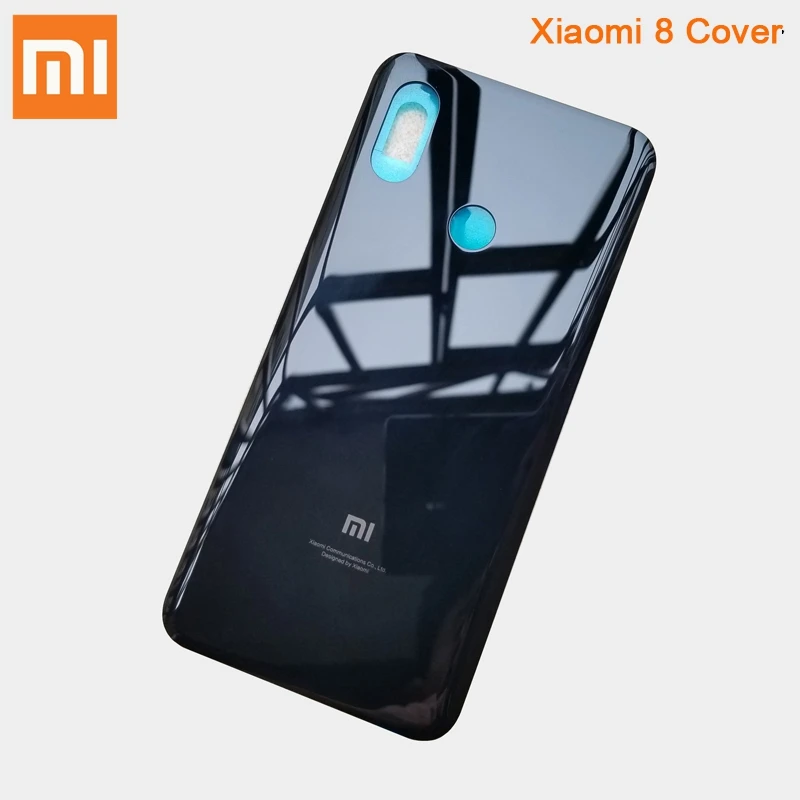 Black Xiao mi Xiaomi mi стеклянный чехол для задней панели для Xiao mi 8 mi 8 mi 8SE mi 8 SE задняя крышка+ инструмент - Цвет: Black