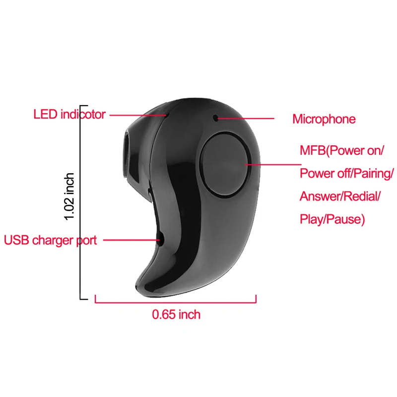 Ssdfly Mini S530 стереогарнитура Bluetooth 4 1 беспроводная гарнитура микрофон для телефона