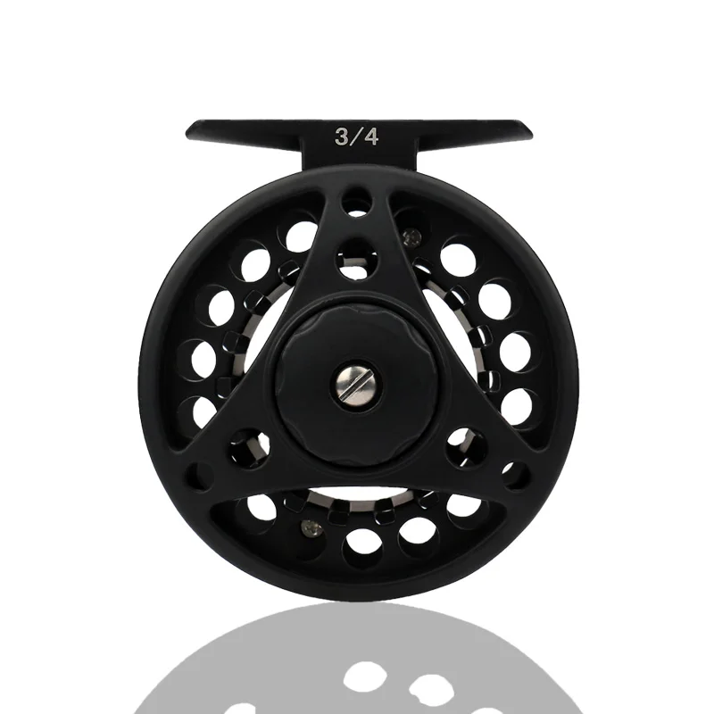 All metal FLY REEL fishing reel 3/4 5/6 7/8WT Fly Reel Silver Black Die casting Large Arbor Aluminum Fishing | Спорт и развлечения