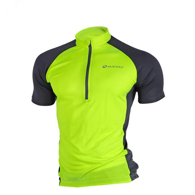

Men Bike Shirt Sports Wear pro polyester quick dry bicycle short sleeves Jerseys Clothing Summer Men's zipper Cycling Jersey