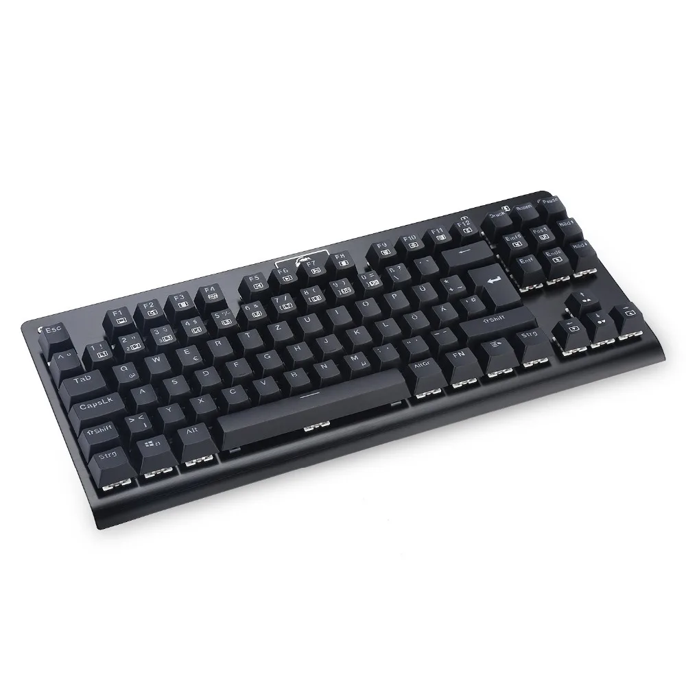 E-YOOSO Z-77 USB Проводная игровая механическая клавиатура эргономичный 88-замок для шкафов панель с Красочная светодиодная подсветка немецкая/французская версия