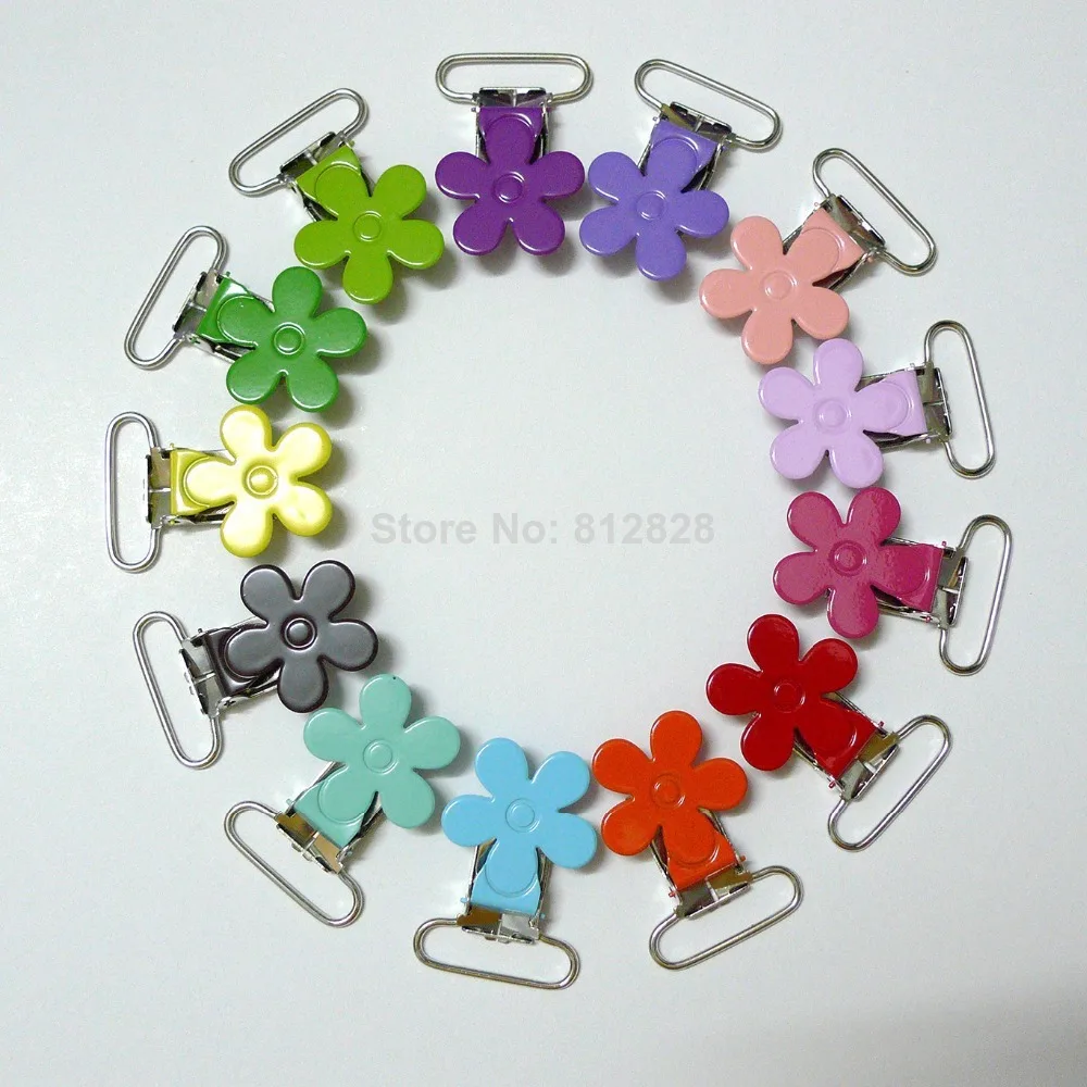 150 шт 15 цветов смешанный цветок сливы подтяжки зажимы | Дом и сад
