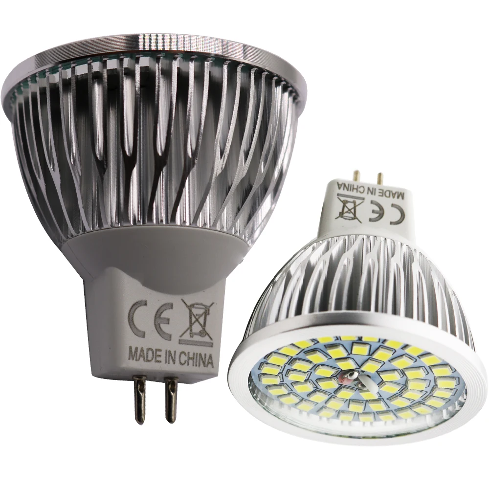 12 шт./лот Светодиодная лампа AC/DC12V MR16 48 светодиодов SMD 2835 для внутреннего домашнего