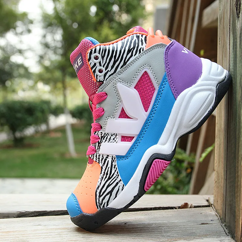 Csxd Обувь для девочек высокие Баскетбольные кеды Кружево вверх мальчик лодыжки