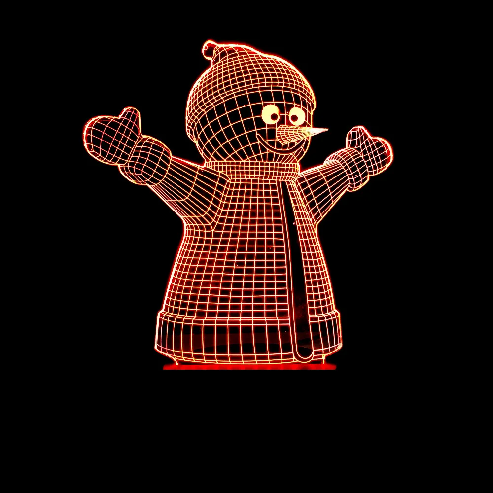 Рождественский подарок 3d Светодиодная лампа Рождественская фонарь светодиодный