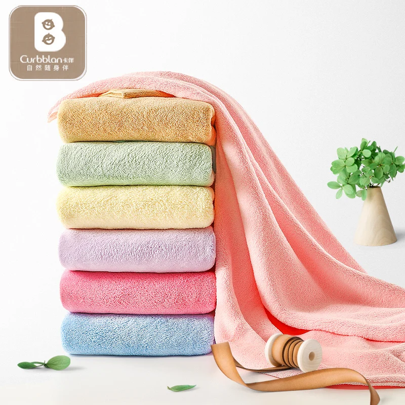 FREE COLOR 75X90CM Детское банное полотенце Curbblan, детское банное полотенце для новорожденных, муслиновая мочалка из микрофибры, очень мягкое полотенце для ухода за кожей, s 70*150 см, для малышей - Цвет: FREE COLOR 75X90CM