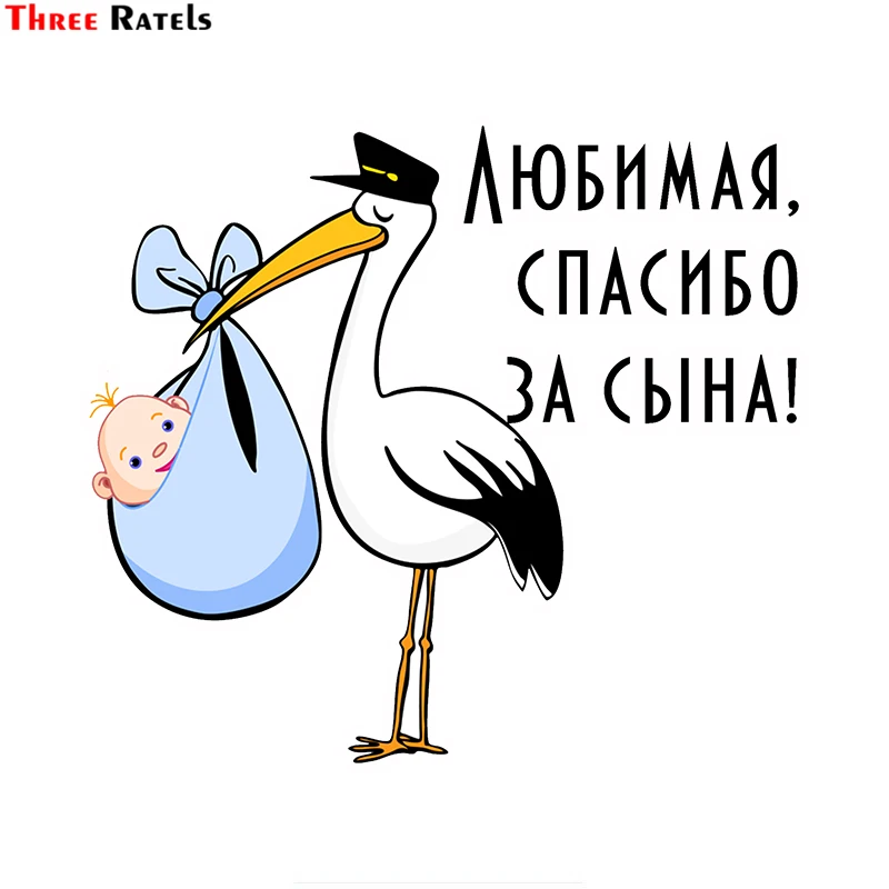 

Three Ratels TZ-1763# 15x17cm Dear, Thanks For The Son! Car Stickers Funny Sticker Auto Decals