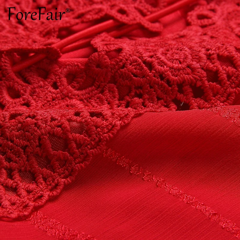 Женский короткий топ Forefair красный/черный костюм со шнуровкой сзади с коротким