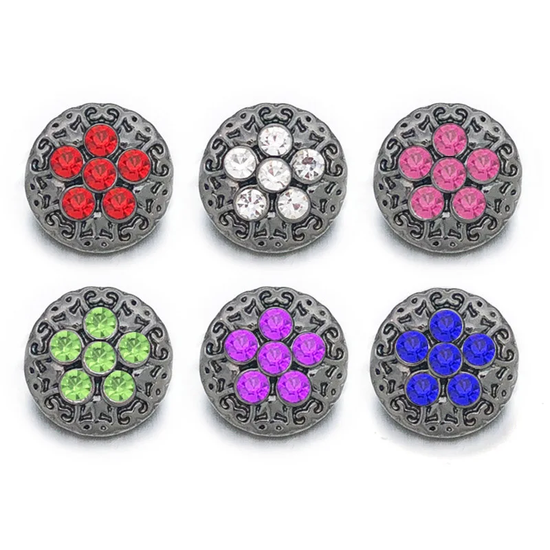 

Hot Fashion 005 Flower 3D 12mm Metal Snap Button For Bracelet Necklace Interchangeable Jewelry Women Accessorie Findings