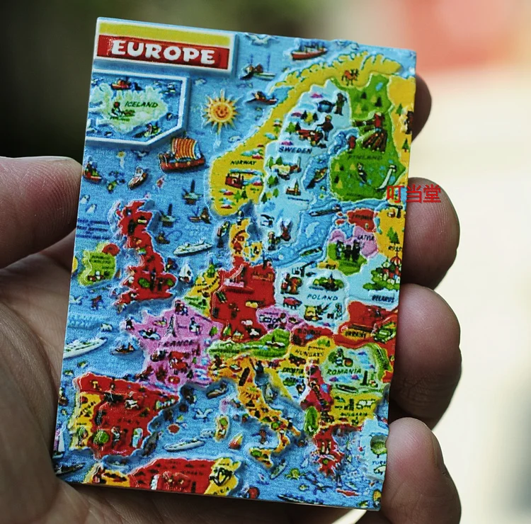 Всемирный Туризм памятные смолы наклейки на холодильник тисненая машина Печать