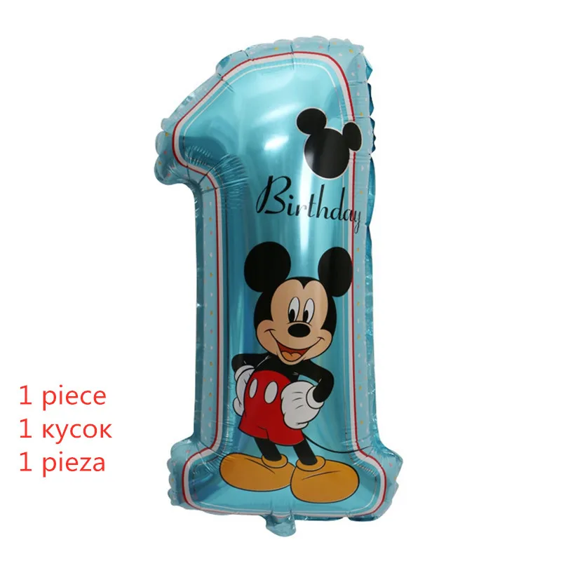 1pcs 5 шт./компл. Микки Мышь головы Минни Фольга воздушный шар с Микки-Маусом баллон гелия День рождения украшения детей Baby Shower для девочек вечерние balony - Цвет: 1pcs