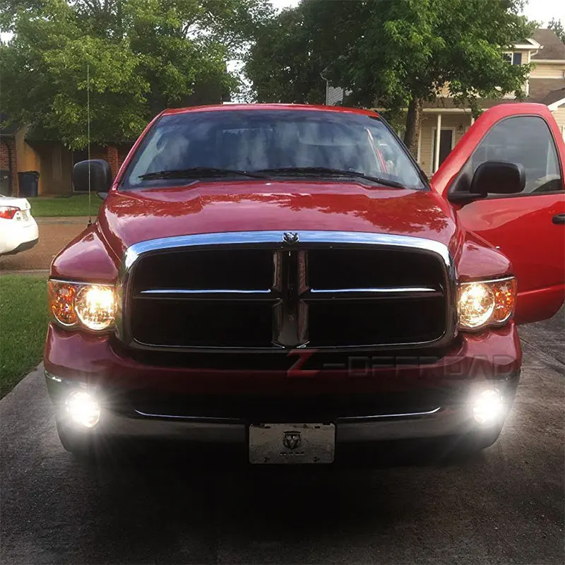 2 шт. черный/хром 63 Вт светодиодные противотуманные фары для Dodge Ram 1500 2002-2008 для Dodge Ram 2500/3500 2003-2009 противотуманные фары